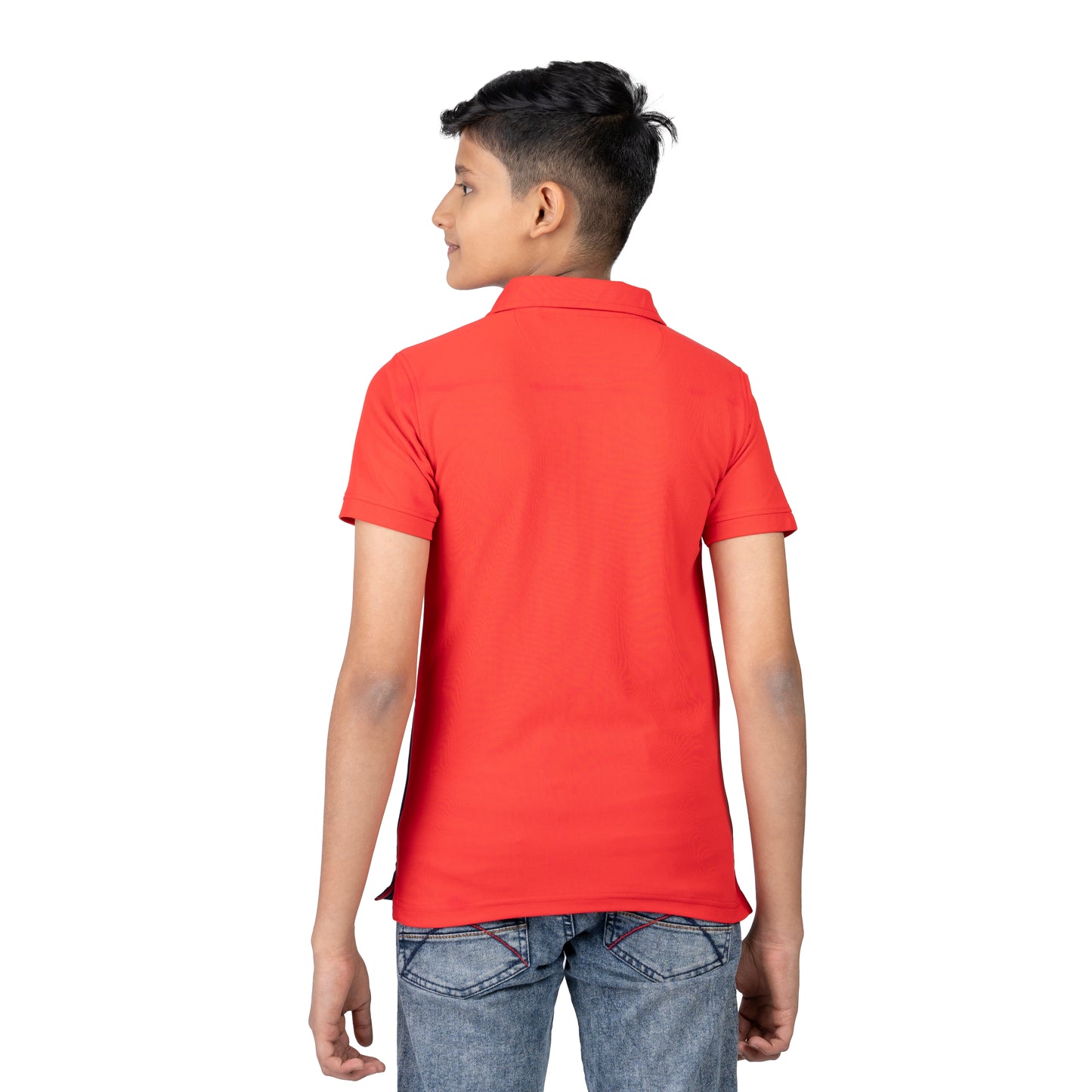 Boys Navy Red Polo T-Shirt | Stylish Kids Casual Wear (2–16 Years)