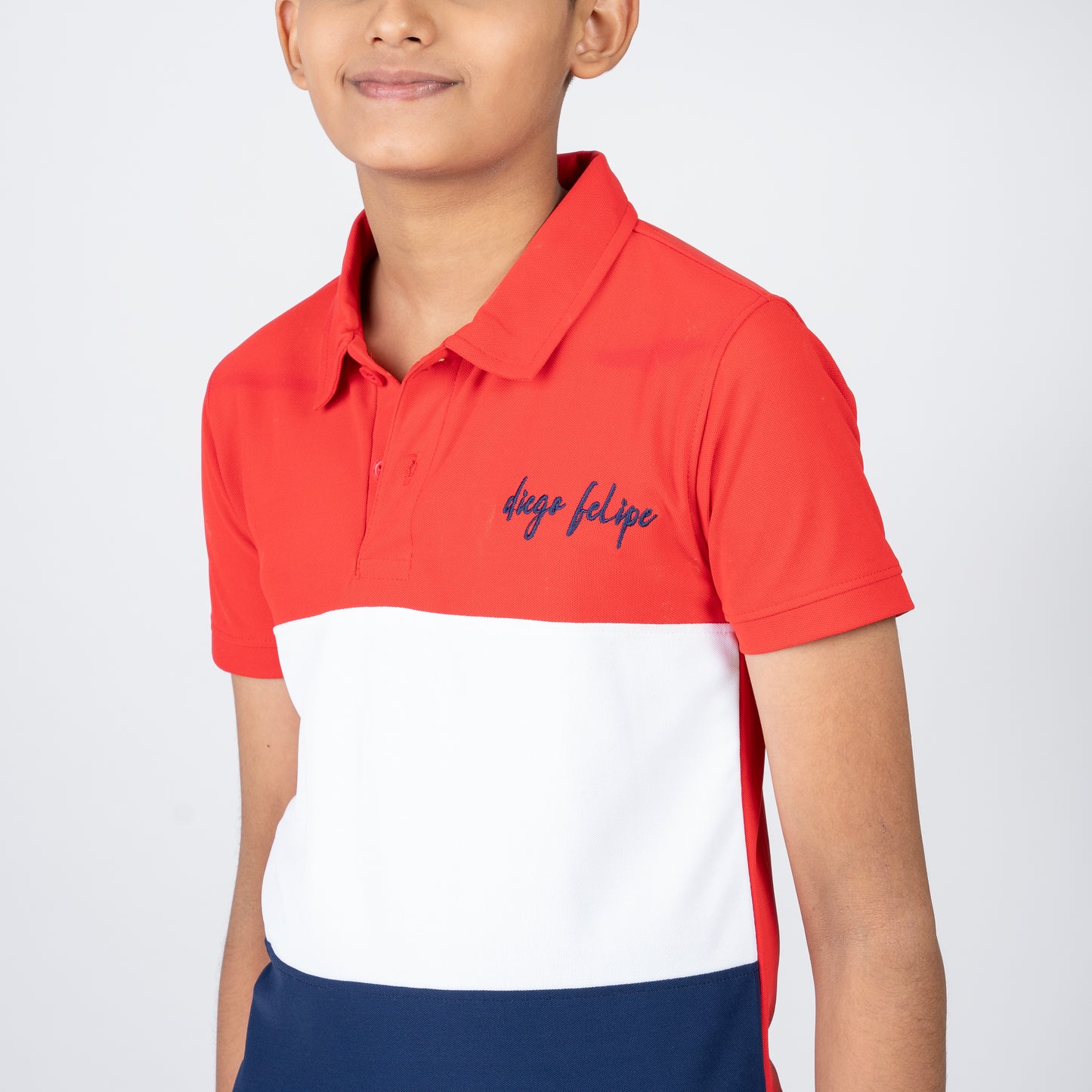Boys Navy Red Polo T-Shirt | Stylish Kids Casual Wear (2–16 Years)