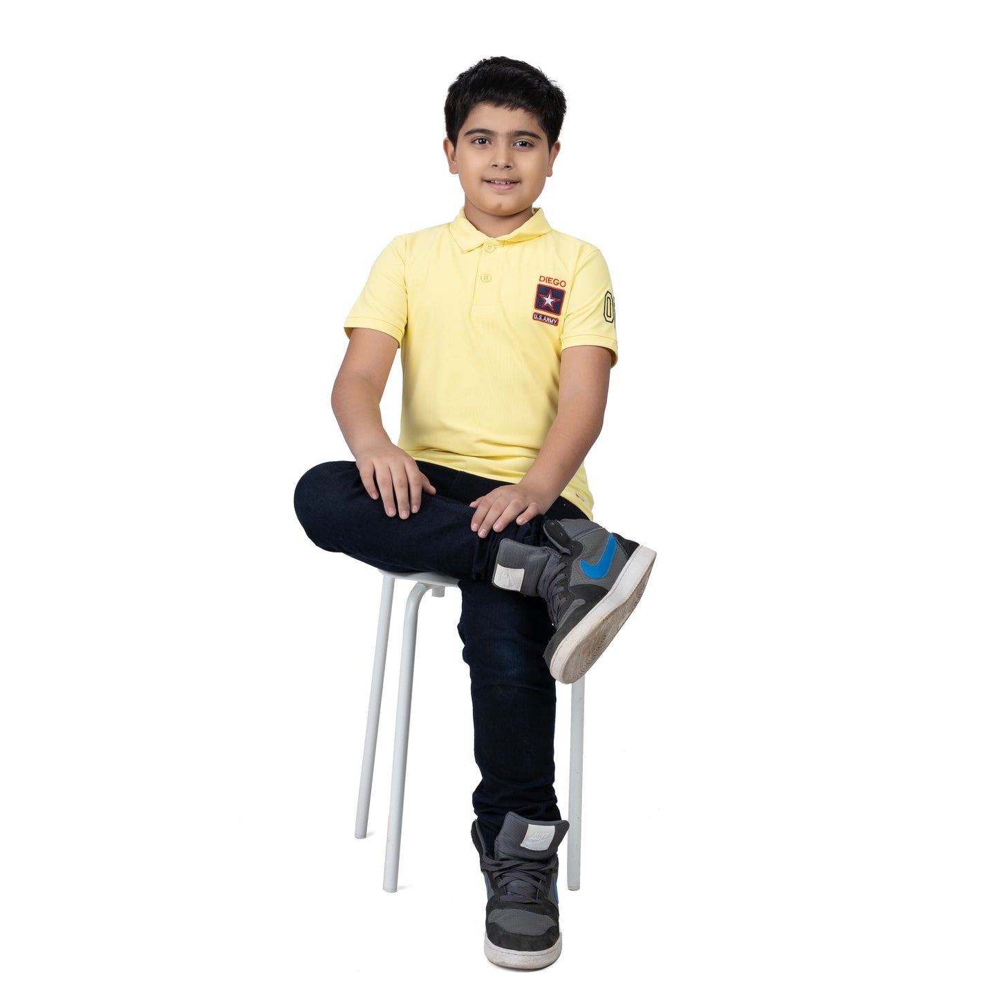 Boys Yellow Polo T-Shirt | Lightweight Poly Cotton for Kids