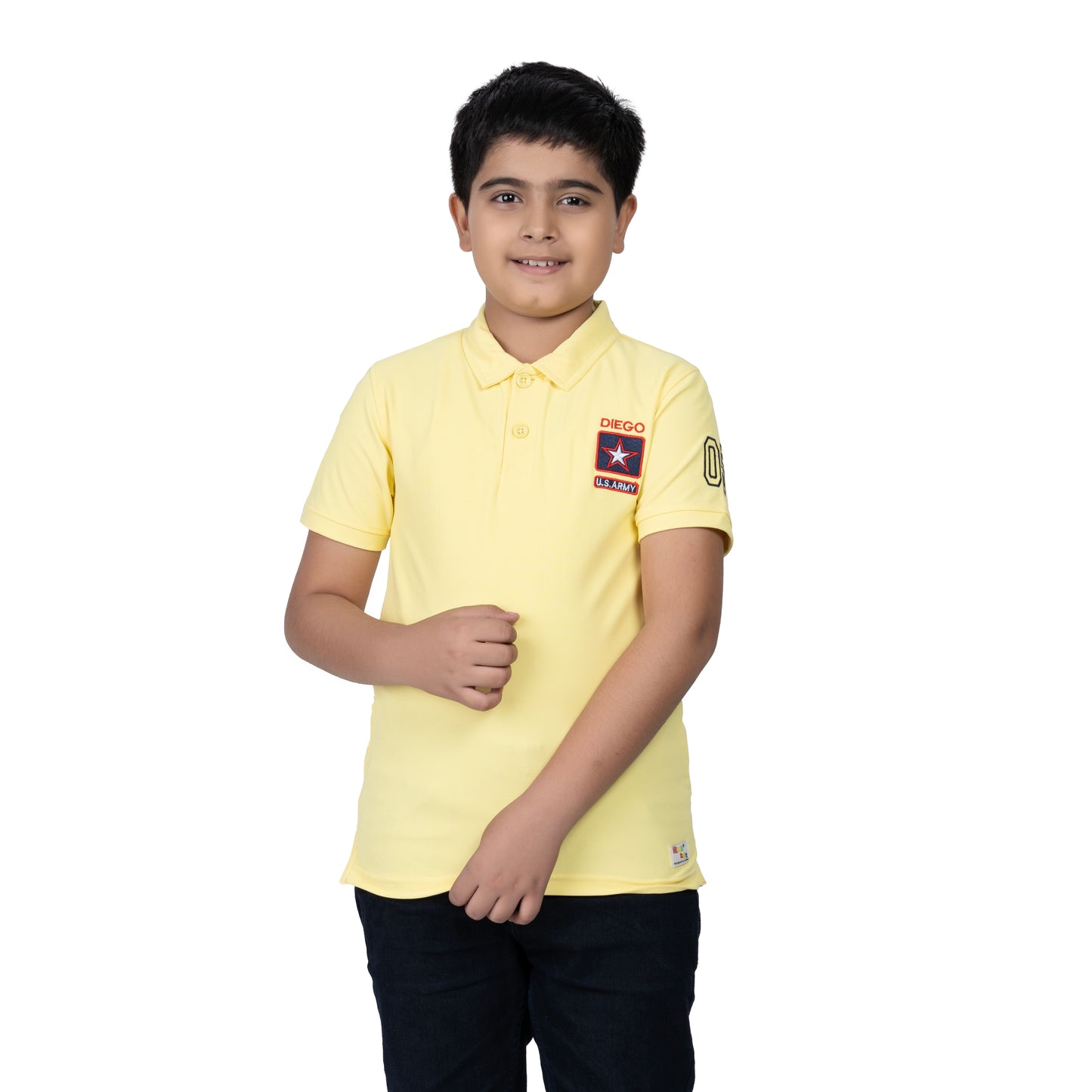 Boys Yellow Polo T-Shirt | Lightweight Poly Cotton for Kids