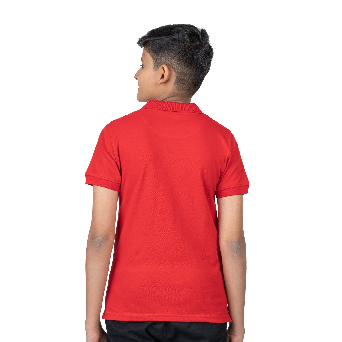 Boys Red Polo T-Shirt | Classic Casual Wear for Kids (2–16 Years)