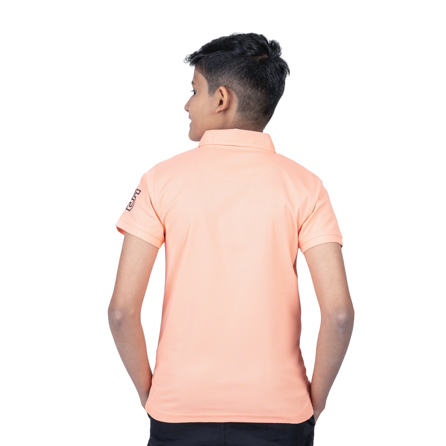 Boys Peach Polo T-Shirt | Soft Poly Cotton Casual Wear