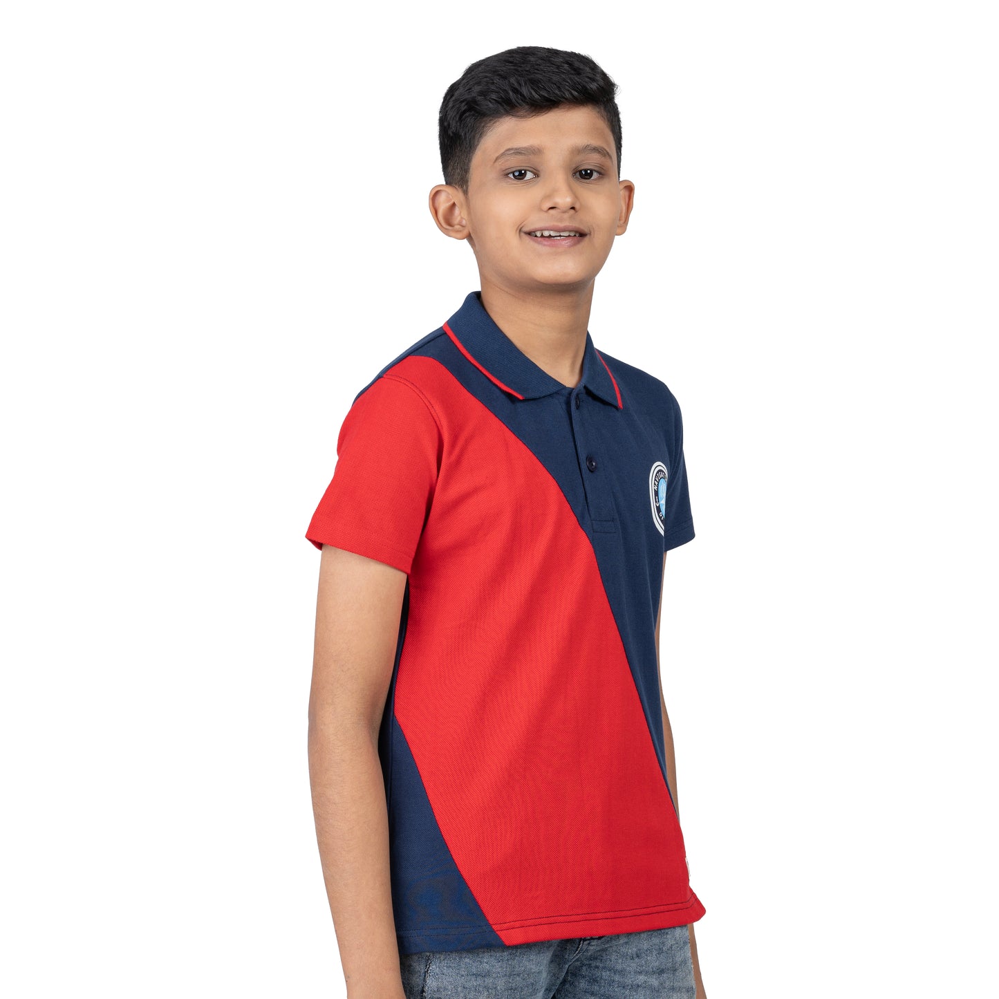 Boys Navy Red Polo T-Shirt | Stylish Kids Casual Wear (2–16 Years)