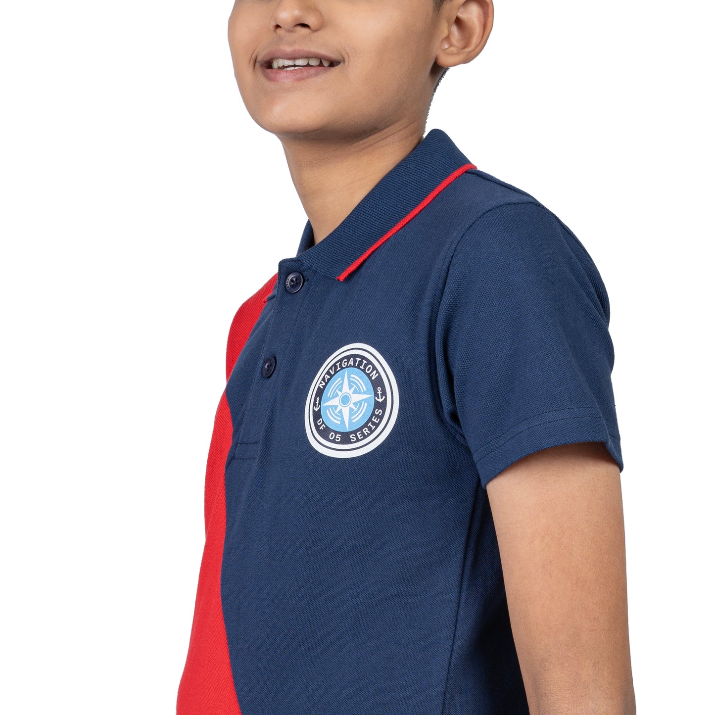 Boys Navy Red Polo T-Shirt | Stylish Kids Casual Wear (2–16 Years)